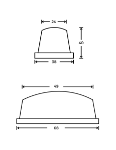 Tampon de tampographie rouge 044 (24 x 49 mm) 2