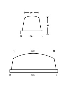 Tampon rouge 108 (50 x 120 mm.) Dureté moyenne pour la tampographie 2