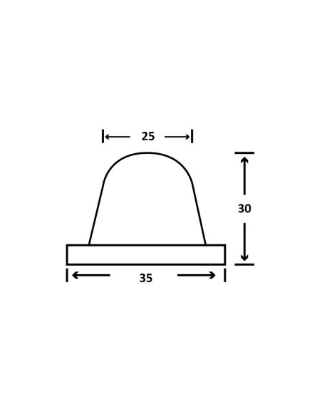 Tampon rouge 14-34 (25 x 25 mm.) Dureté moyenne pour la tampographie